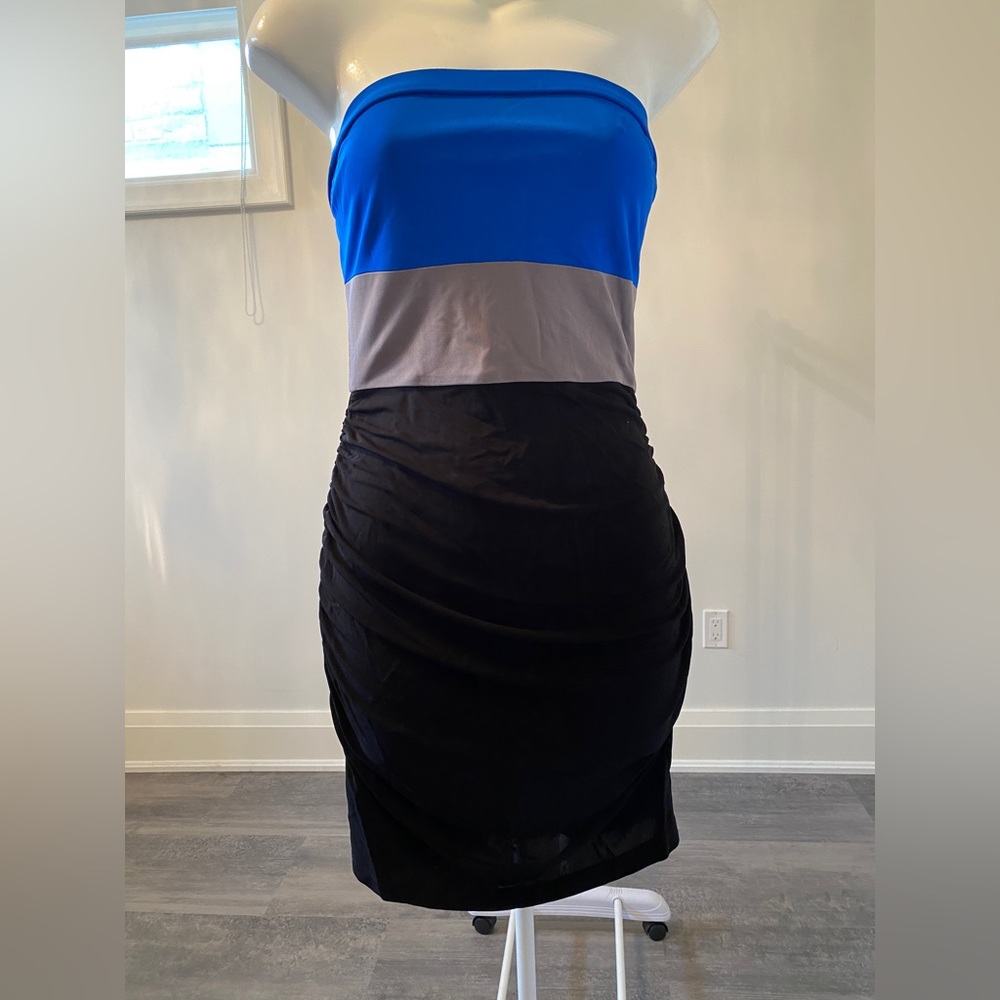JAYGODFREY BLUE ULTRA MINI DRESS